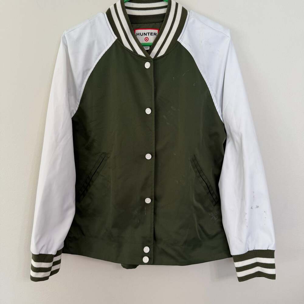Hunter for Target Green & White Varsity Swing Jacket